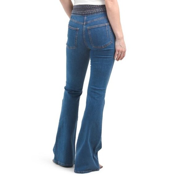 Derek Lam 10 Crosby Harlow Braided Waist Jeans Women's Size 24 New With Tag - Picture 2 of 3